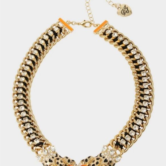 Betsey Johnson Cheetah Paws Necklace - Picture 2 of 2